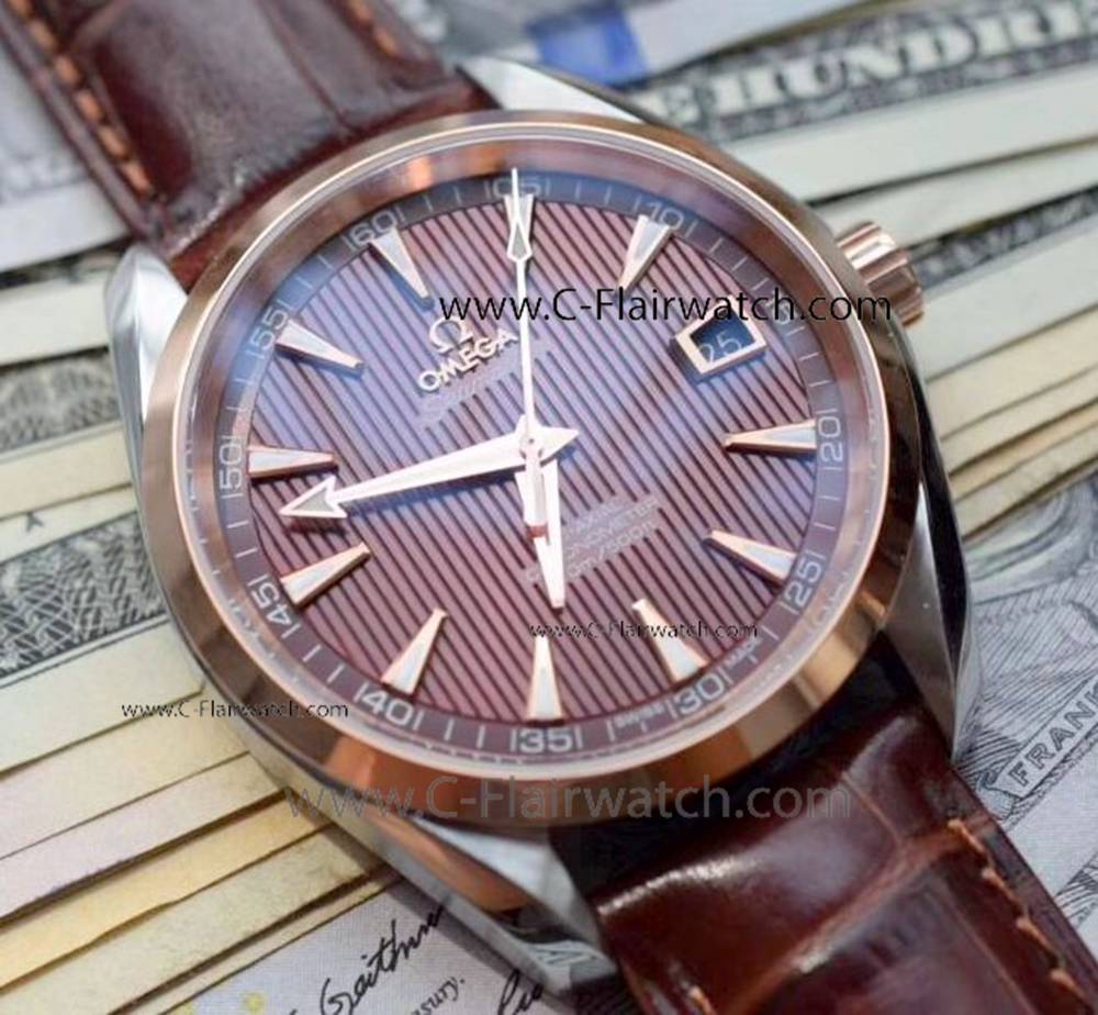 Omega Seamaster Aqua Terra Brown Watch New Copy